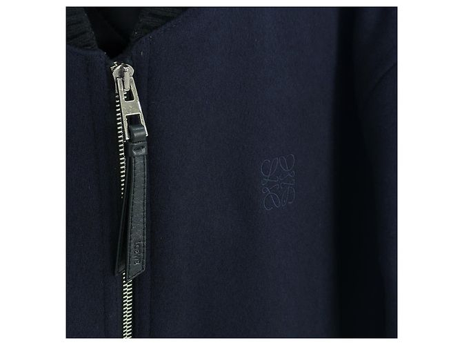 Giacca bomber in lana Anagram da uomo Loewe blu navy - vista 4