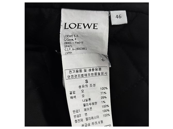 Giacca bomber in lana Anagram da uomo Loewe blu navy - vista 7