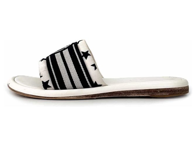 Louis Vuitton Flache Mules mit Magnetverschluss Weiß - Ansicht 2