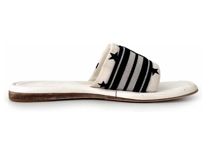 Louis Vuitton Flache Mules mit Magnetverschluss Weiß - Ansicht 3