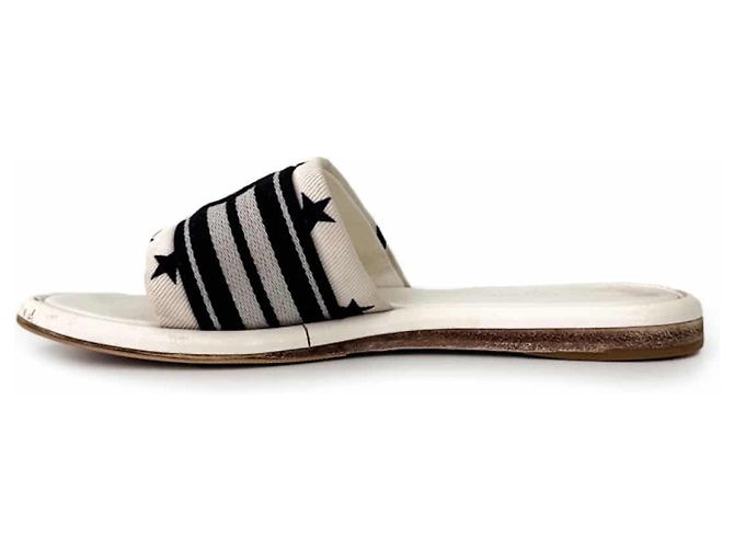 Louis Vuitton Flache Mules mit Magnetverschluss Weiß - Ansicht 4
