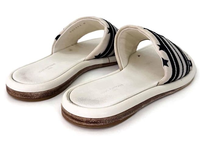 Louis Vuitton Flache Mules mit Magnetverschluss Weiß - Ansicht 7