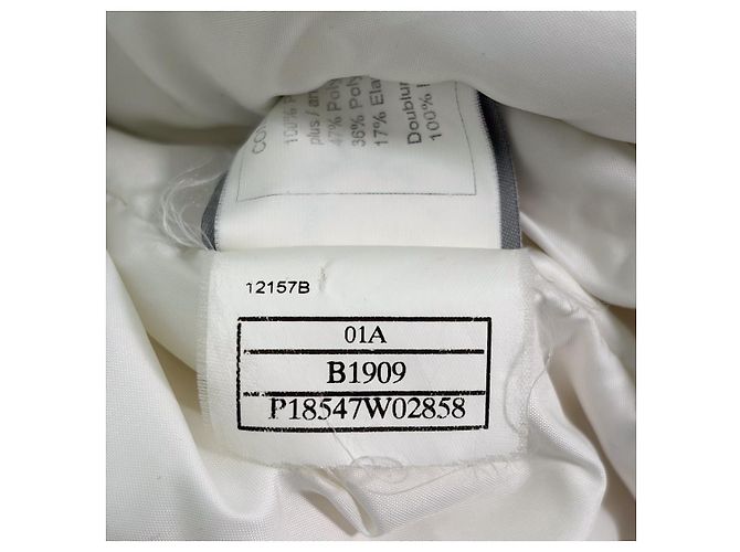 Chanel Set da sci con zip in pastello con giacca e pantaloni con patch logo CC per donne Bianco - vista 15