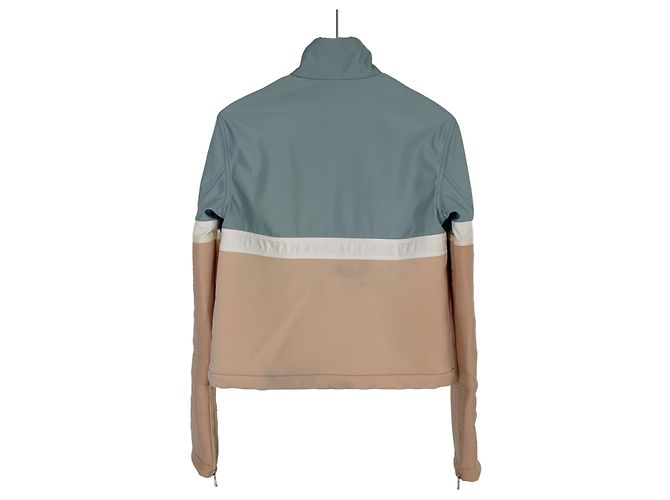 Chanel Set da sci con zip in pastello con giacca e pantaloni con patch logo CC per donne Bianco - vista 4