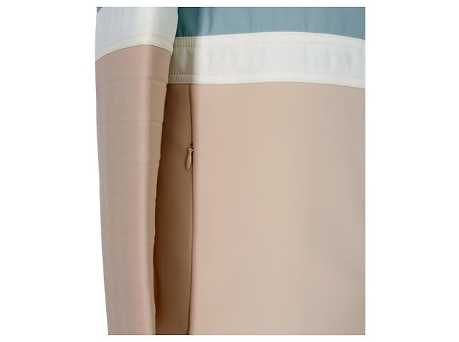 Chanel Set da sci con zip in pastello con giacca e pantaloni con patch logo CC per donne Bianco - vista 8