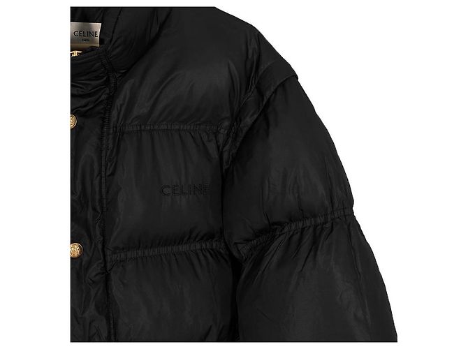 Céline Chaleco acolchado Triomphe con logo bordado negro - vista 8