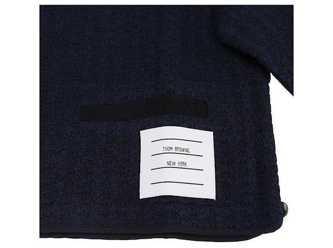 Thom Browne Jacquard-Cropped-Cardigan Blau - Ansicht 9