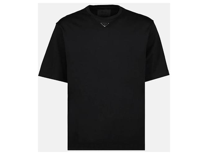 Prada Baumwoll-T-Shirt Schwarz - Ansicht 4