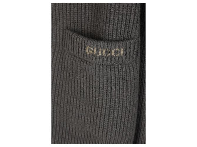Gucci Rippstrick-Cardigan aus Wolle und Kaschmir Grün - Ansicht 6