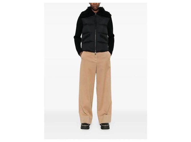 Moncler Cardigã de lã com zíper acolchoado Preto - vista 5