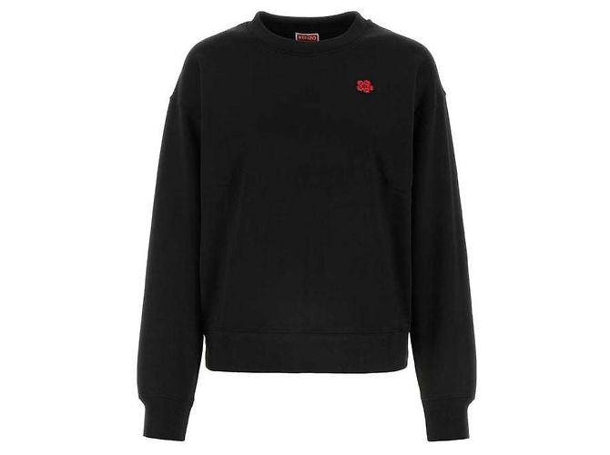 Kenzo Sweatshirt mit Blumenstickerei Schwarz - Ansicht 4