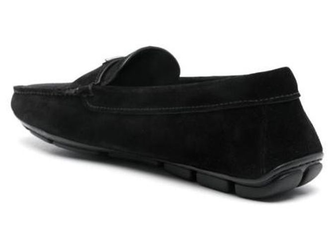 Prada Mocassini da guida in scamosciato Nero - vista 6