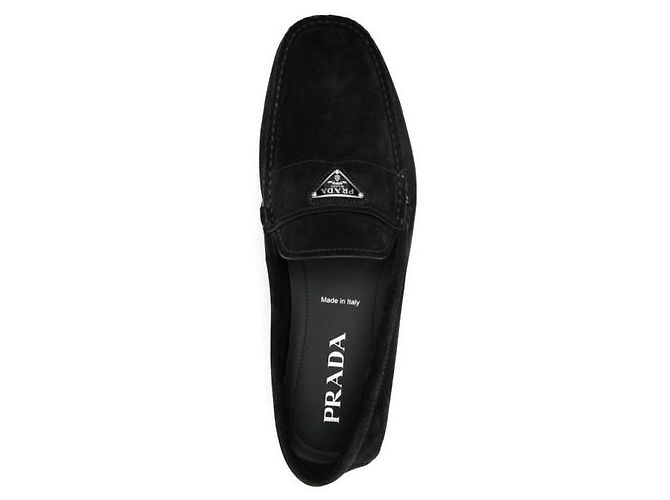 Prada Mocassini da guida in scamosciato Nero - vista 7