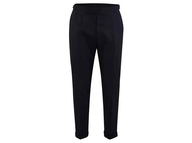 Thom Browne Low Rise Super Wool Pants Blue - view 4