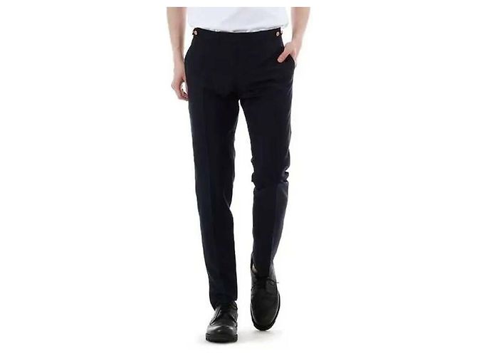 Thom Browne Low Rise Super Wool Pants Blue - view 5