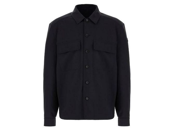Moncler Camicia a maniche lunghe in gabardine di lana - vista 4