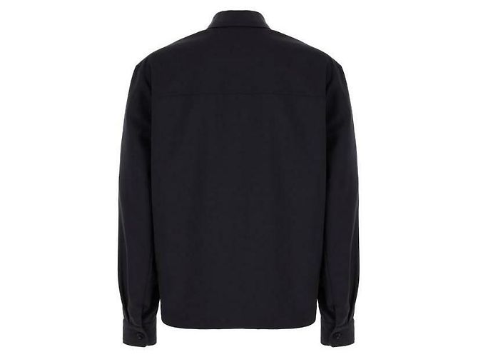 Moncler Camicia a maniche lunghe in gabardine di lana - vista 5