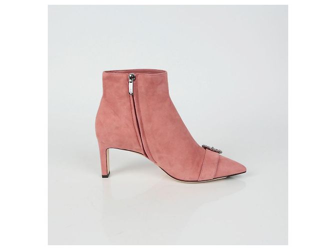 Jimmy Choo Suede Ankle Boots Größe Hangover Pink - Ansicht 8