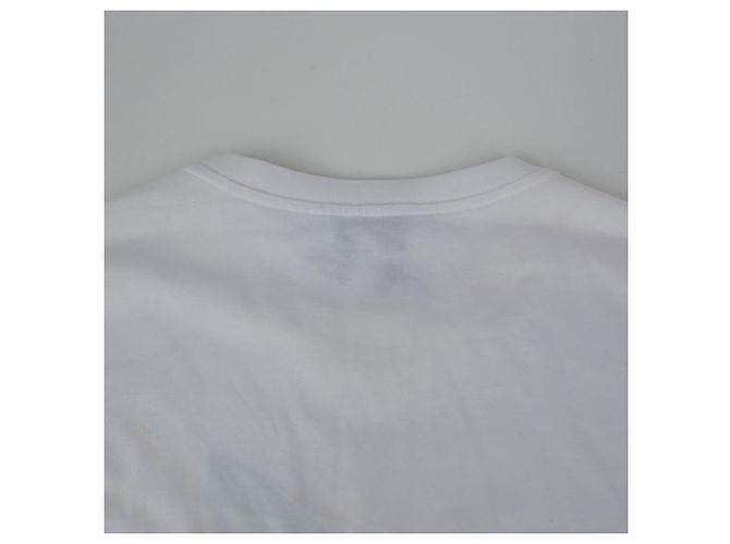 Hermès Weißes bedrucktes Baumwoll-T-Shirt Größe - Ansicht 8