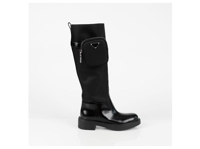 Prada Botas Pouch de Nylon Monolith Tamaño Negro - vista 2