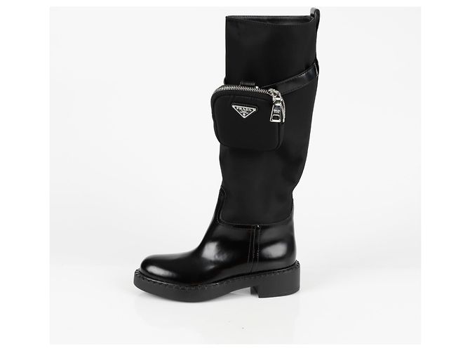 Prada Botas Pouch de Nylon Monolith Tamaño Negro - vista 6