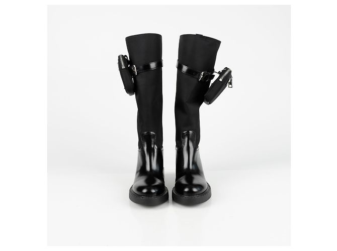 Prada Botas Pouch de Nylon Monolith Tamaño Negro - vista 8