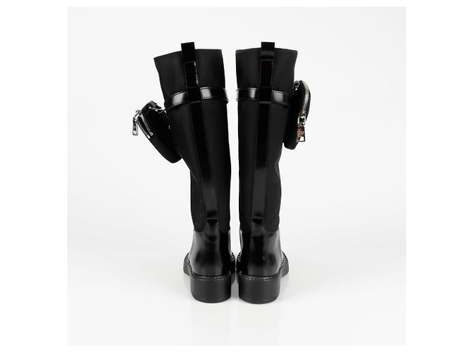 Prada Botas Pouch de Nylon Monolith Tamaño Negro - vista 9