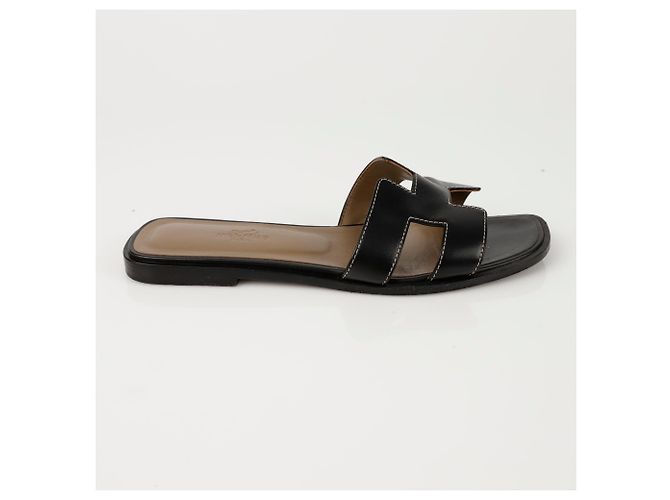 Hermès Sandalo Oran Nero - vista 2