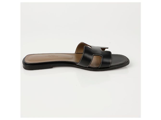 Hermès Sandalo Oran Nero - vista 6