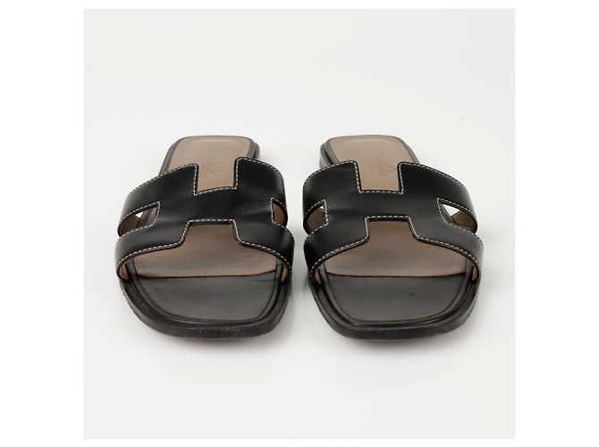 Hermès Sandalo Oran Nero - vista 7