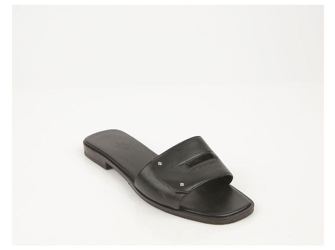 Hermès Mule Slippers Größe Schwarz - Ansicht 2