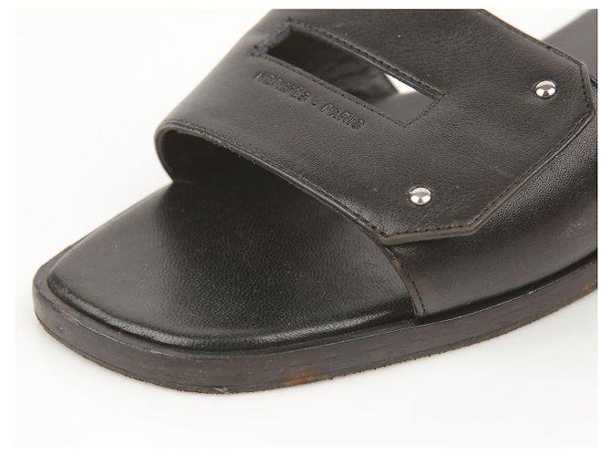 Hermès Mule Slippers Größe Schwarz - Ansicht 8