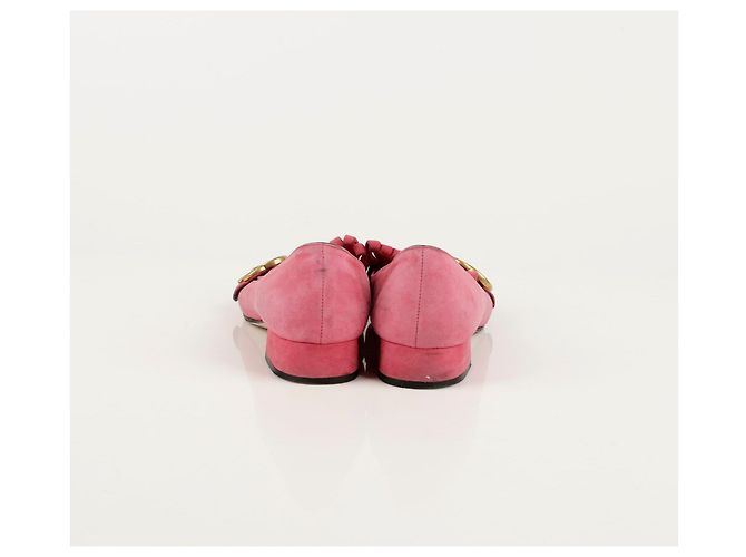Gucci Pumps con frange GG Marmont Rosa - vista 3
