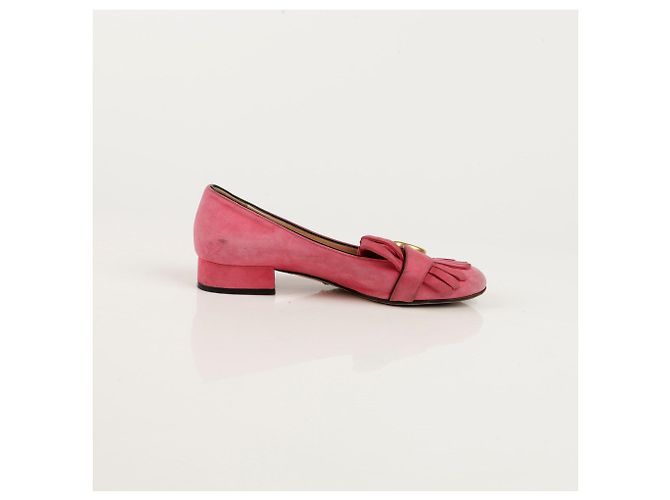 Gucci Pumps con frange GG Marmont Rosa - vista 8
