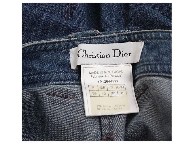 Dior Pantalones de mezclilla rosa con costuras - vista 3