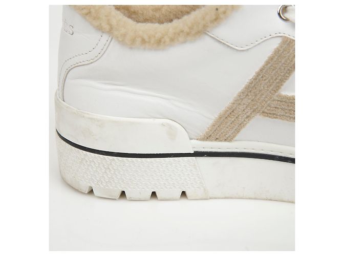 Hermès Shearling-Sneaker Größe Weiß - Ansicht 11