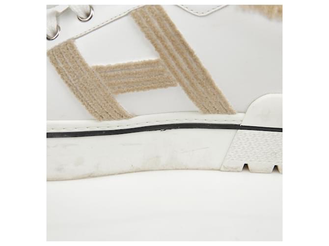Hermès Shearling-Sneaker Größe Weiß - Ansicht 13