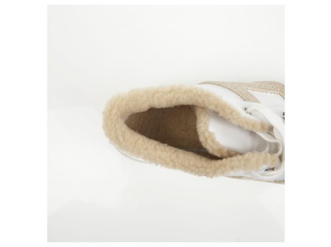 Hermès Shearling-Sneaker Größe Weiß - Ansicht 16