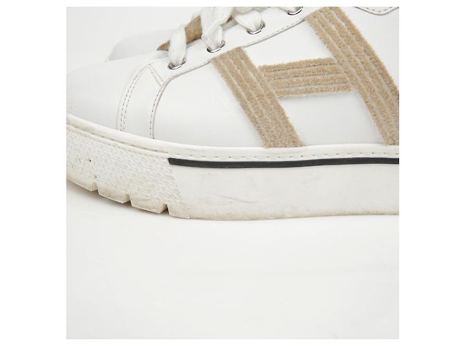 Hermès Shearling-Sneaker Größe Weiß - Ansicht 8