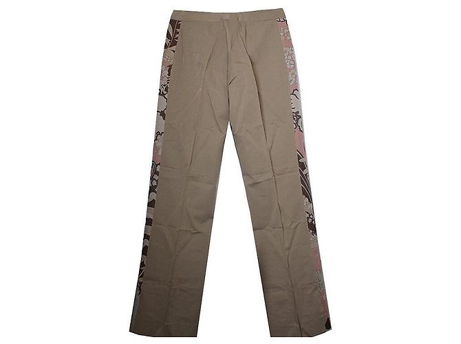 Valentino Pantalones de mezcla de algodón marrón camello Castaño - vista 2