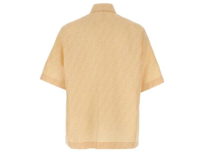Fendi Camicia di lino Giallo - vista 5