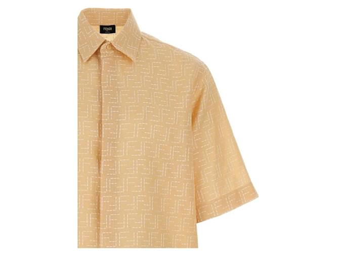 Fendi Camicia di lino Giallo - vista 6