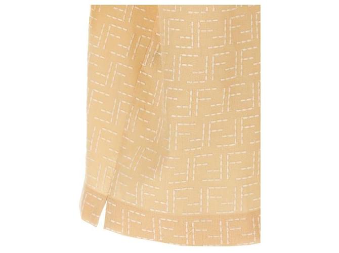 Fendi Camicia di lino Giallo - vista 7