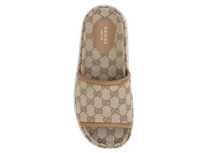 Gucci Plateau-Sandalen Braun - Ansicht 10