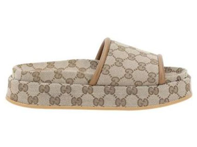Gucci Plateau-Sandalen Braun - Ansicht 4