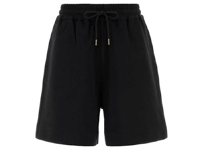 Moncler Bermuda de algodão com patch de logo Preto - vista 4