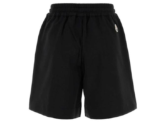 Moncler Bermuda de algodão com patch de logo Preto - vista 5