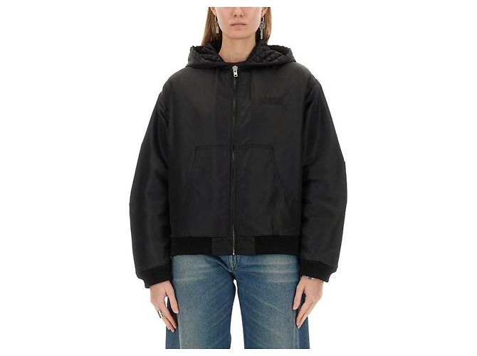 Maison Martin Margiela Nylon-Bomberjacke Schwarz - Ansicht 4