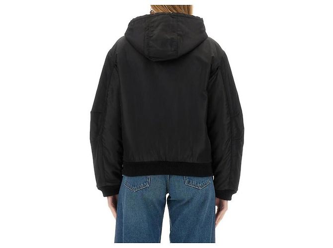 Maison Martin Margiela Nylon-Bomberjacke Schwarz - Ansicht 6