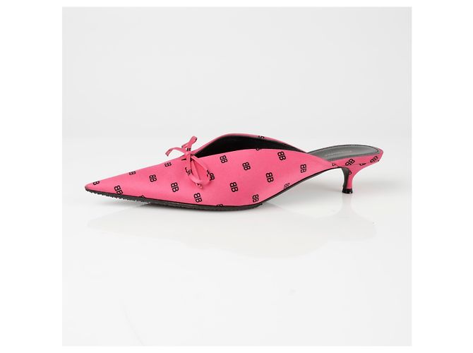Balenciaga Mule BB Ribbon Rosa - vista 5